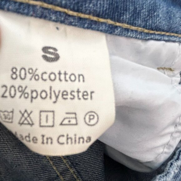 Star Y2K Theme Wide Leg men's Blue Jeans Size ~26 Gives Muriel's Wedding Vibes - Picture 6 of 9